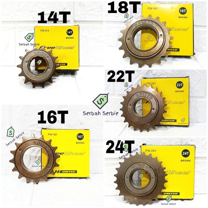 Freewheel 16T 18T 20T 22T 24T Gir Gear Belakang Sepeda 16 18 20 22 24 #Gratisongkir