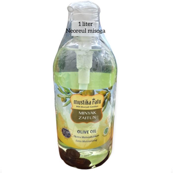 Mustika Ratu Minyak Zaitun 1 Liter - Kemasan 1 Liter Terbuat Dari Biji Zaitun Aromatic Essential