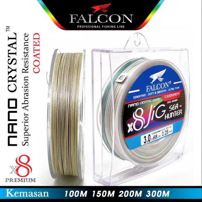 Ready Senar Pe X8 Falcon Sea Hunter Jig Nano Crystal Coating.