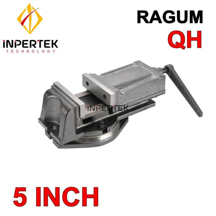 Ragum 5" QH 125 mm Catok 5 Inch Meja Mesin Tanggem Putar Derajat