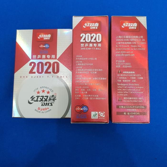 Bola Pingpong DHS DJ40+ 3 STAR Busan 2020 ITTF WORLDS Tenis Meja PUTIH ISI 6 BUSAN