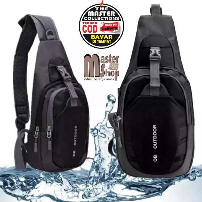 Eiger Summit Gear - Tas Selempang Bahu Pria Premium Crossbody Anti Air Hitam Tas Selempang Slingbag