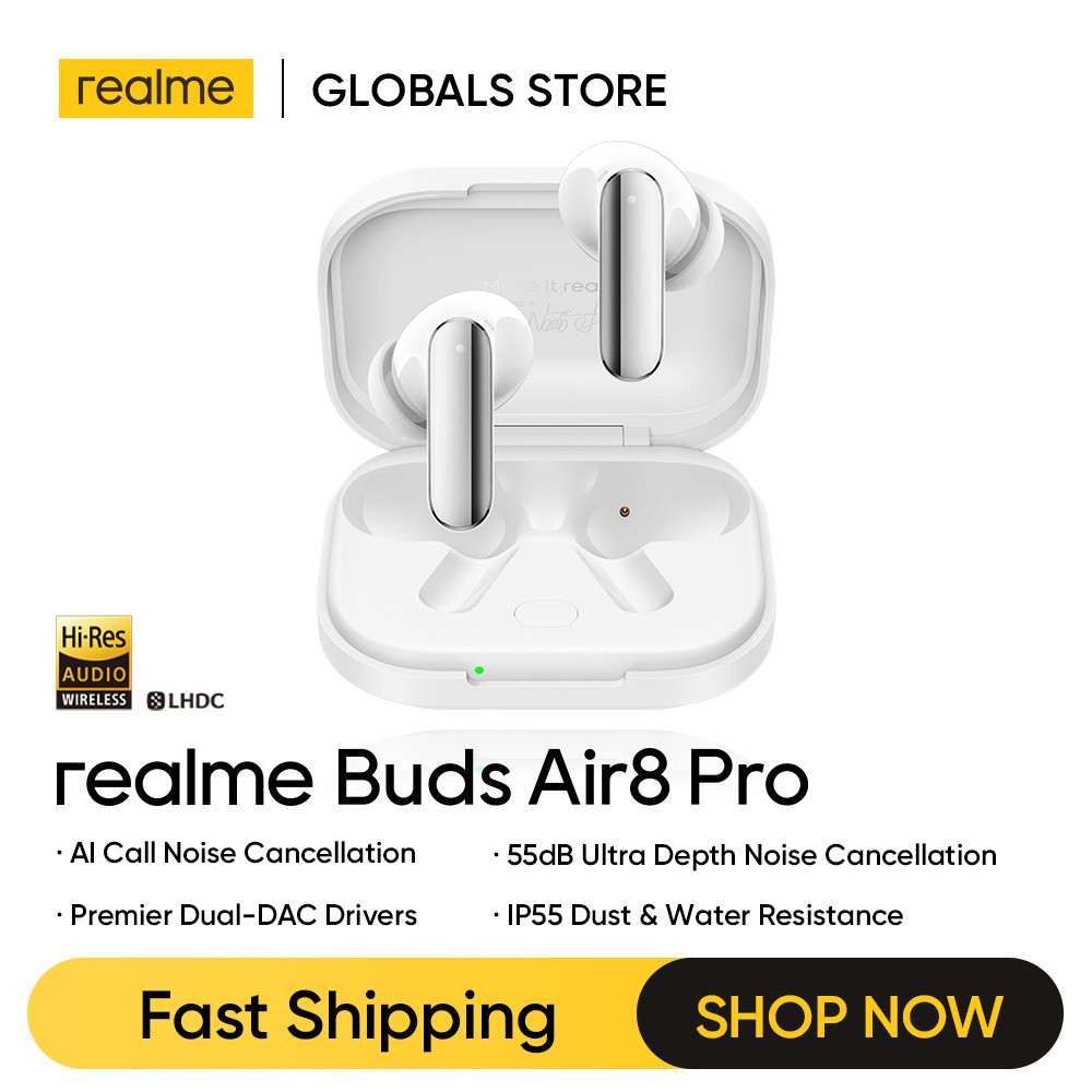 realme Buds Air8 Pro TWS Earphones Master Design Global Version True Wireless Earphones AI
