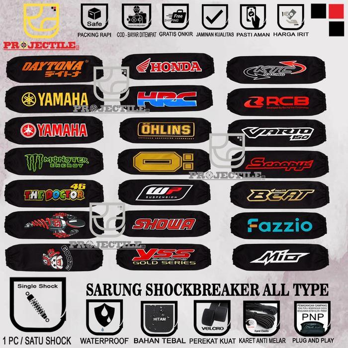 Sarung Shock/Cover Shockbreaker Motor Universal Ktc Ohlin Wp Rcb Showa Terjamin
