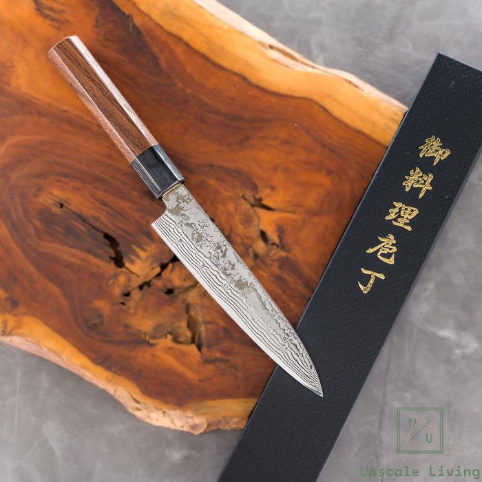 JAPANESE KNIFE YOSHIDA HAMONO ZDP189 DAMASCUS PETTY 150MM