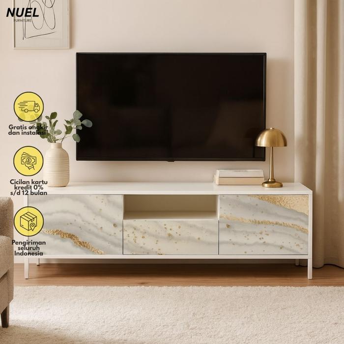 NEW PRODUK NUEL RAK TV BESI MINIMALIS / MEJA TV BESI / KABINET TV 160 THANKYOU & HAPPY SHOPPING :)