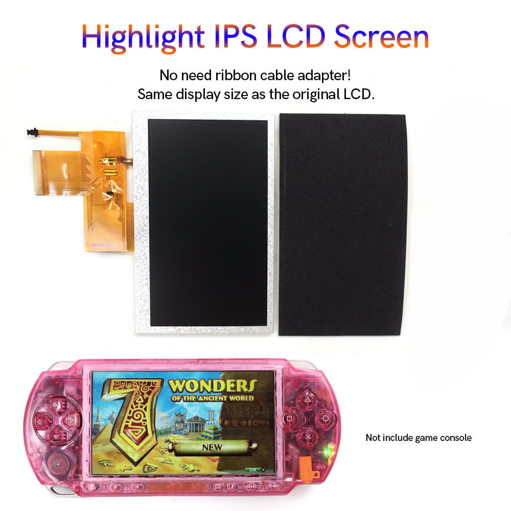 4.3 inch IPS LCD Screen For PSP1000 Console For PSP 1000 Screen LCD High Brightness display Mod Kits