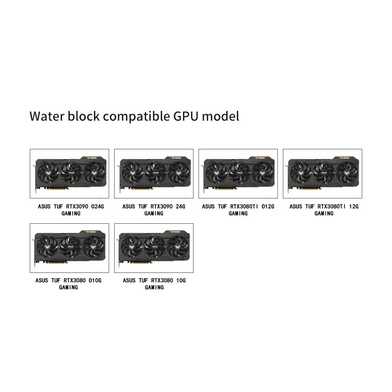 Barrow GPU Water Block VGA Block for ASUS TUF RTX3090 3080 TI Gaming Aurora 5V ARGB 3PIN AURA SYNC