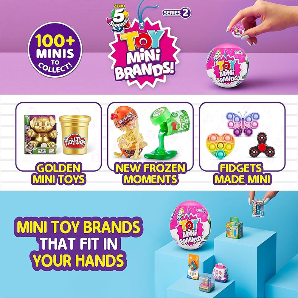 ZURU 5 Surprise Ball Mini Brands Supermarket Shopping Scene Miniature Capsule Toy Figurines
