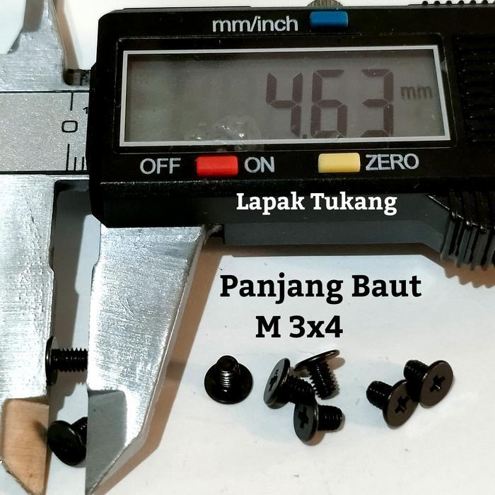 Baut Komputer Laptop M3x3 M3x4 M3x5 M3x6 M3x8 M3x9 Sekrup M3 Flat Kepala Rata