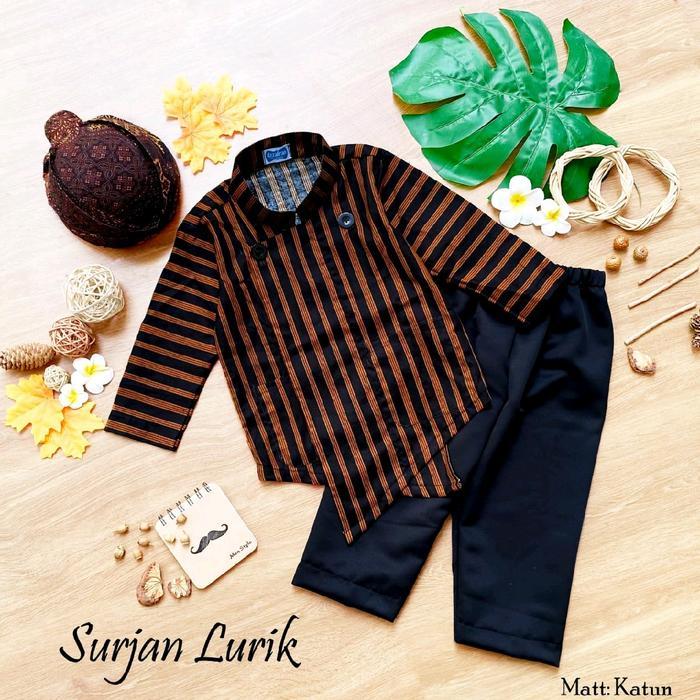 ORIGINAL Baju Surjan Anak Bayi Laki Laki Baju Surjan Jawa READY STOCK