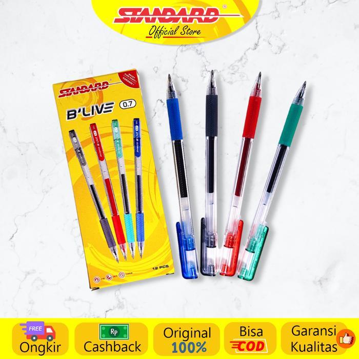 Standard - Pulpen Blive Gel 0.7 ( Alat Tulis / Pen / Ballpoint / Pena ) #Gratisongkir