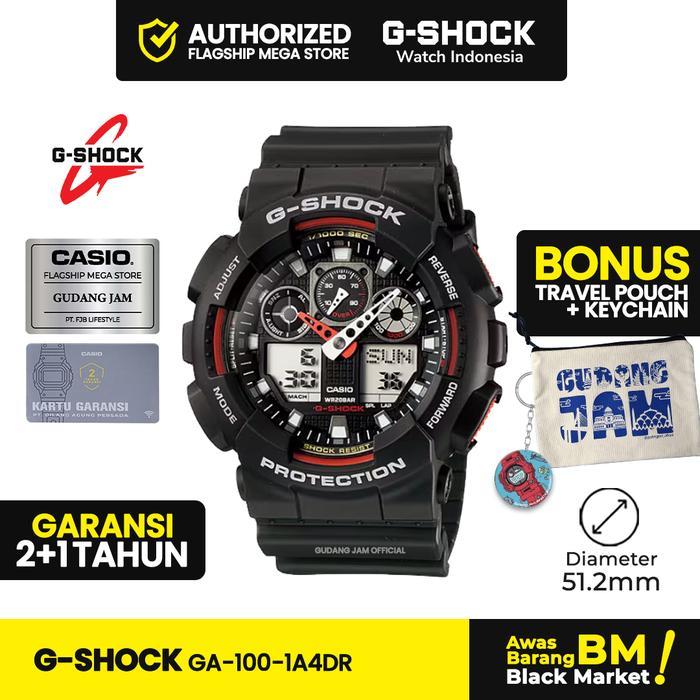 G-Shock GA-100-1A4DR Jam Tangan Pria Cowok Analog Digital Anti Air Original Casio G-Shock Watches