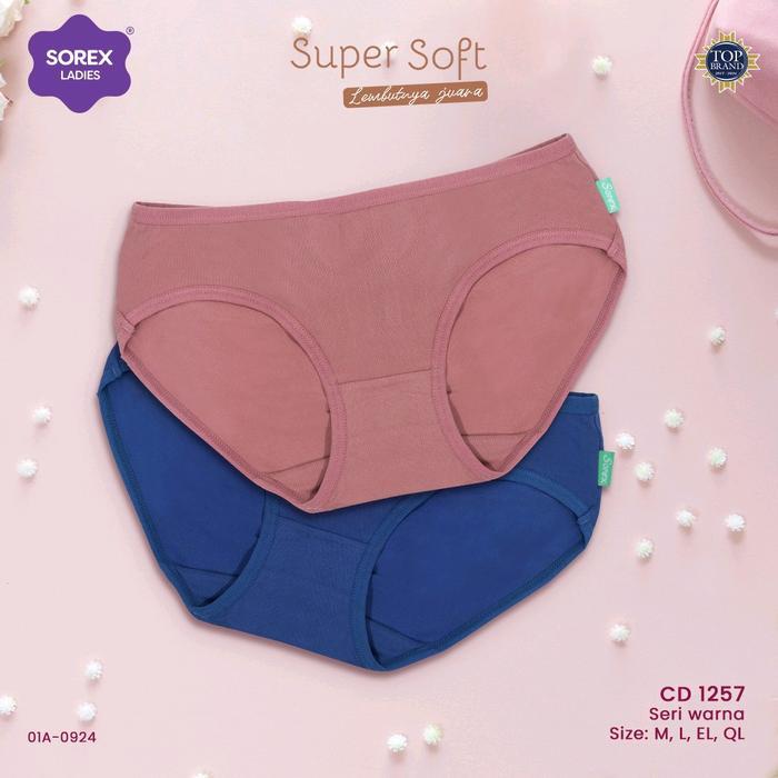 TERBARU [Ekslusif mamaUnderware]SOREX Celana Dalam Wanita CD 1257 Super Soft Karet Elastis Cutting