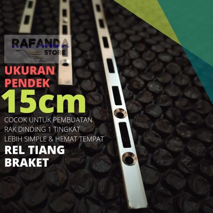 New Tiang braket 15cm rel tiang bracket untuk kaca rak kayu rak dinding Rumah