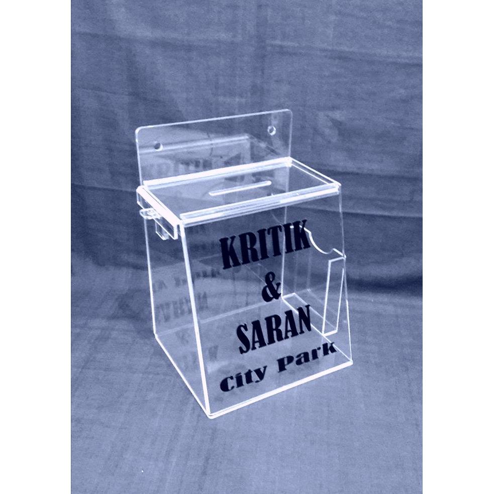 "New" Acrylic Kotak (saran & kritik/kotak saran)