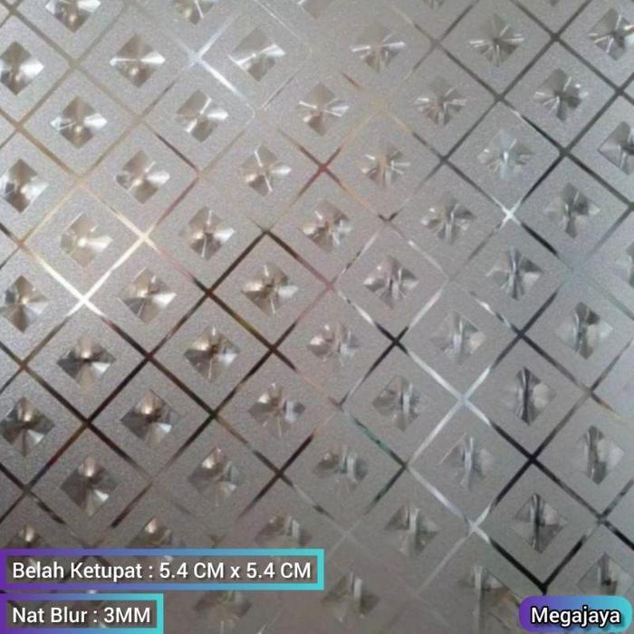"New" Stiker Kaca Jendela Rumah / Sanblast Kaca Motif Bunga L120Cm x P50Cm