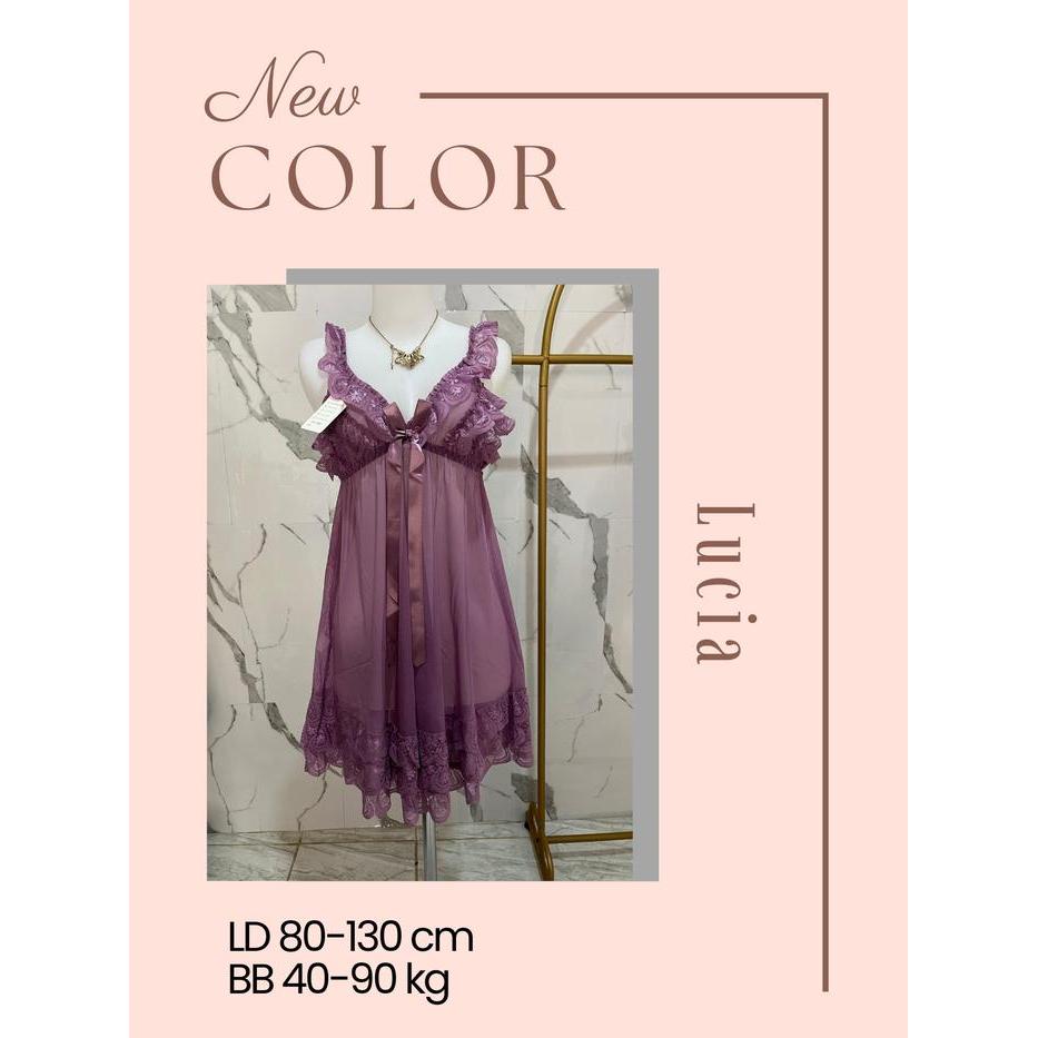 Mixbox Daster Lingerie model Cupbra 3 Layer Ruffle Jumbo fit to LD 130 - Lucia Dress
