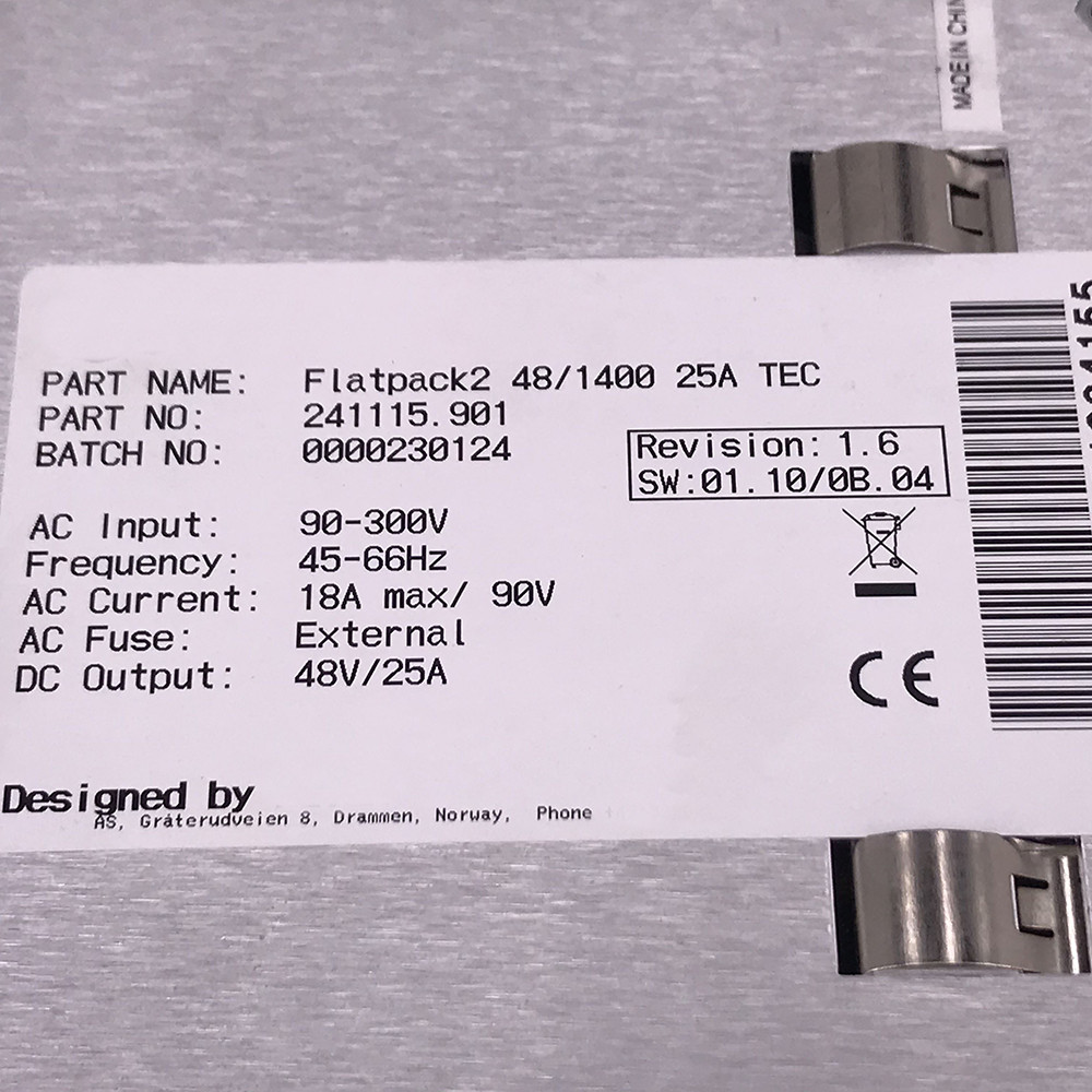 241115.901 Flatpack2 48/1400 25A TEC For Eltek DC Output 48V 25A Communication Power Supply Module