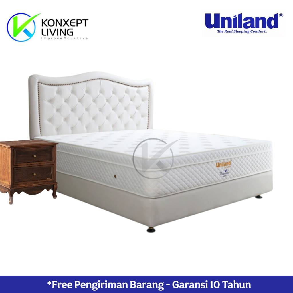 Uniland Springbed Paradise Plushtop Sandaran Athena Ukuran 160x200 Fullset