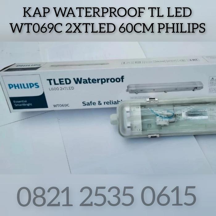 KAP WATERPROOF TL LED WT069C 2XTLED L600 PHILIPS (TANPA LAMPU)