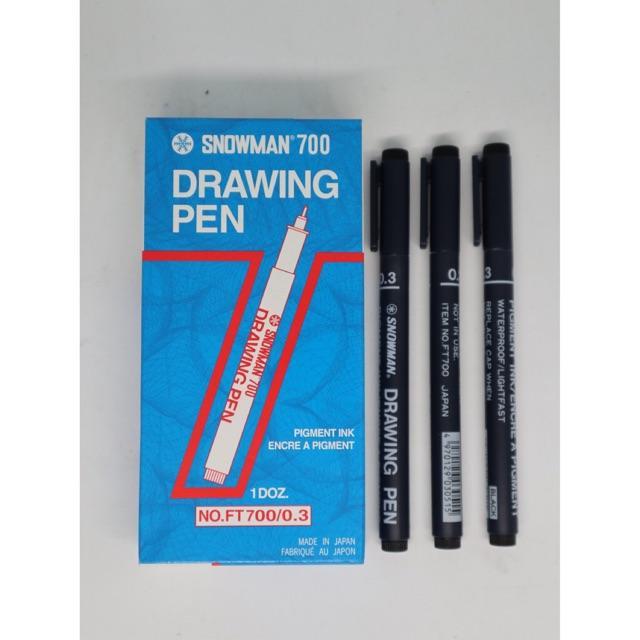 Drawing Pen Snowman Ft700 / 0.3 Varian Warna