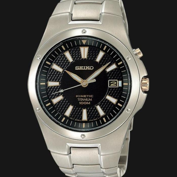 Jam tangan pria seiko kinetic ska399 p1 Seiko SKA399P1 Titanium