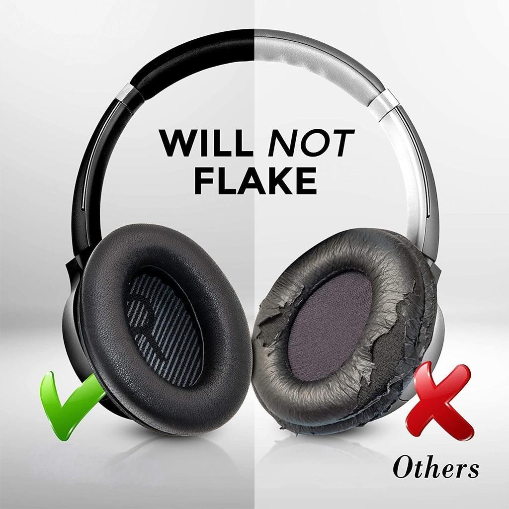 Lambskin Ear Pads Cushion, Replacement Sheepskin Earpads for Bose QC 35 II QC35 QC35ii QC25 Quiet