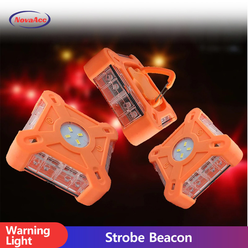 NEW Magnetic Emergency Roadside Safety Light IP44 LED Road Flare Red LED Safety Flare Flashlight