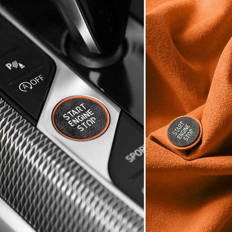 Made of Alcantara For  G20 G30 G31 G32 G11 G12 Z4 G29 G02 G05 X3 Car Engine Start Stop Button