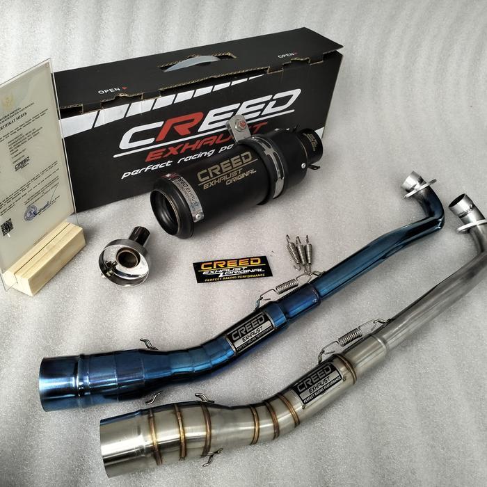 Knalpot Racing Creed Exhaust Original Suara Ngebas Adem Pnp Supra 100-110Cc Jupiter Z/Z1 Vega R/Zr