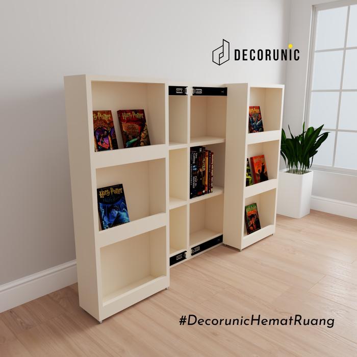 NEW Decorunic - Lemari Buku, Bookcase Deka Hemat Ruang. Lemari Multifungsi Minimalis