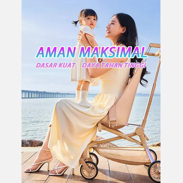 Dapat DilipatNina baby MALL Stroller Bayi Lipat Ringan Stroller Kecil Bisa Kabin Pesawat Cocok untuk
