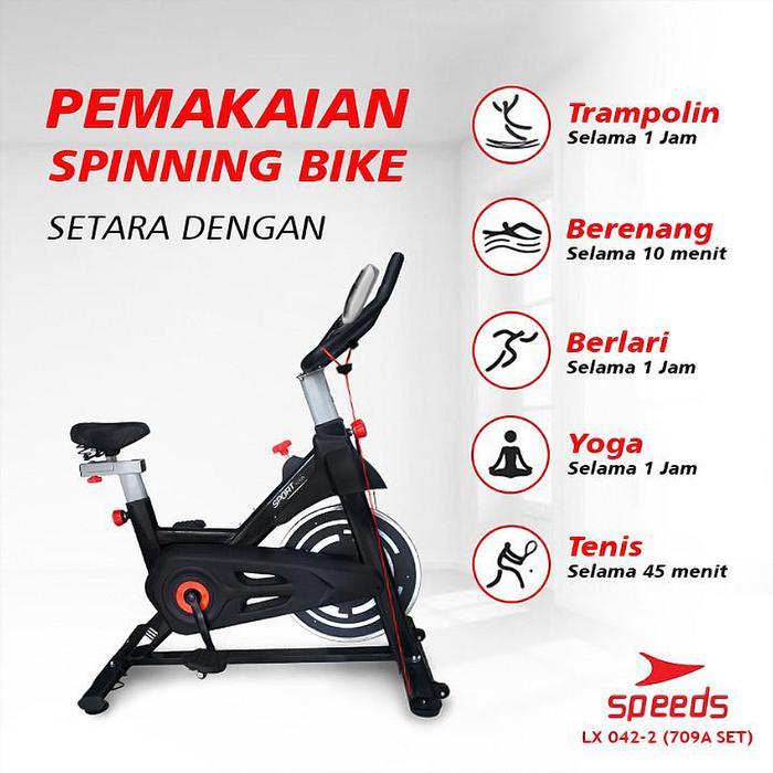 NEW PORODUK SPEEDS SEPEDA STATIS OLAHRAGA / ALAT GYM DIRUMAH / SPINNING BIKE 042-2 (709 A)