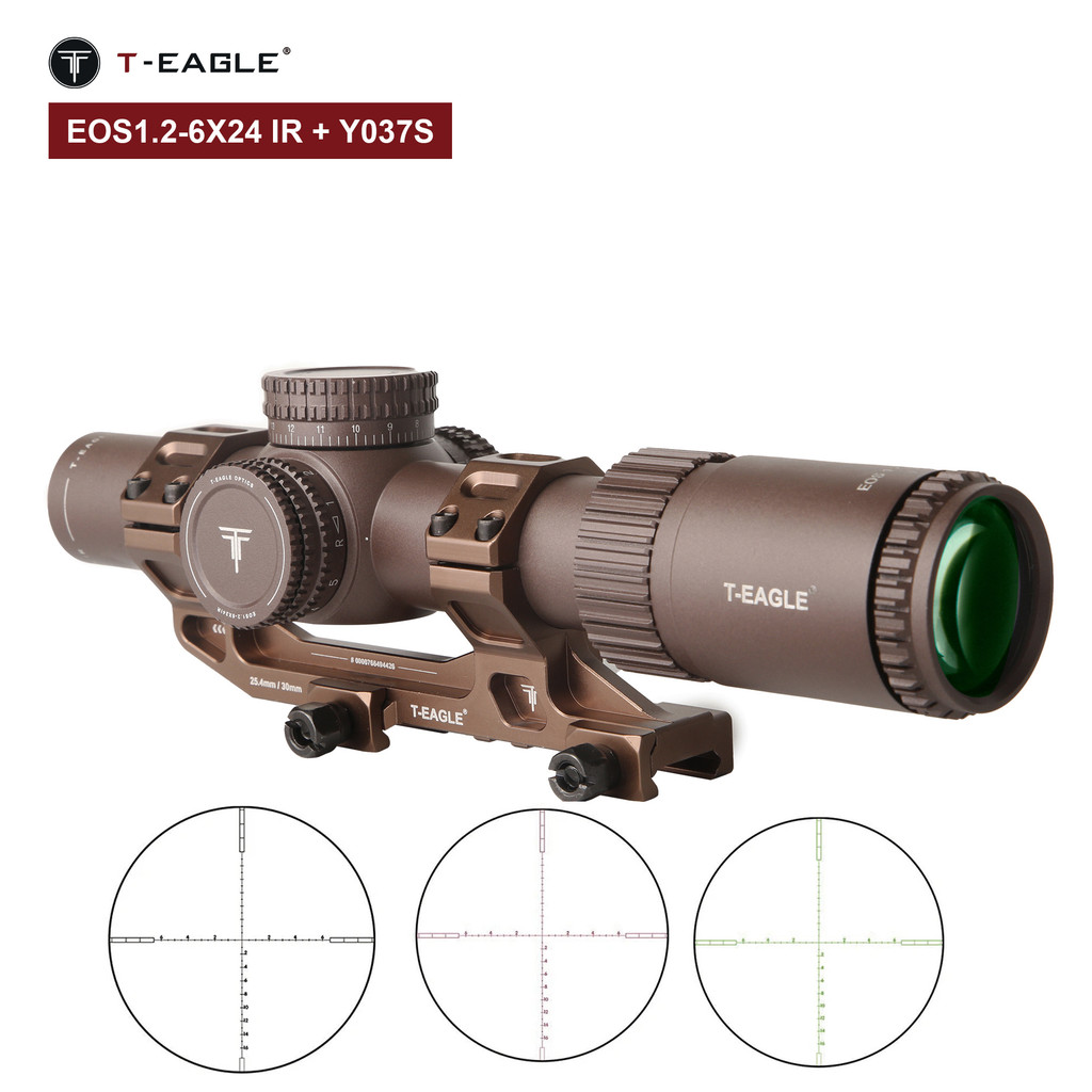 T-EAGLE EOS 1.2-6 X24 IR Tactical Riflescope Spotting Scope for Rifle Hunting Optical Collimator Air