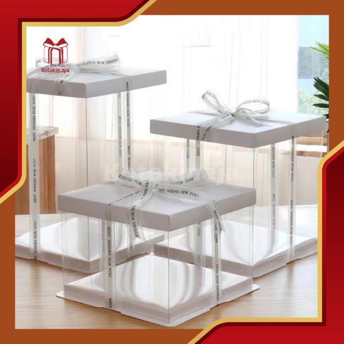 Kotak kado transparan / Box mika transparan / Box Kue Mika / Box Kue Tart mika / Box kue mika