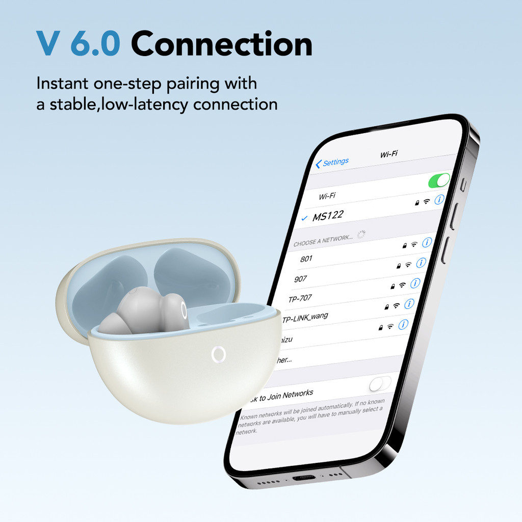 MINISO MS122 TWS Wireless Earbuds Bluetooth Headphones ENC Call Noise Reduction HiFi Touch Control