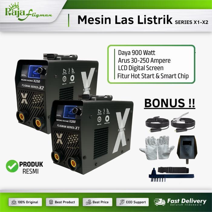 Mesin Las Fligman Mesin Las Inverter Series X2000 & X250 900 Watt / Mesin travo las 2 in 1 MMA-200A