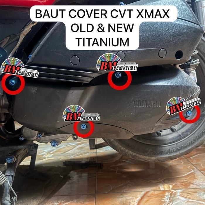 (TITANIUM)BAUT COVER CVT XMAX TITANIUM