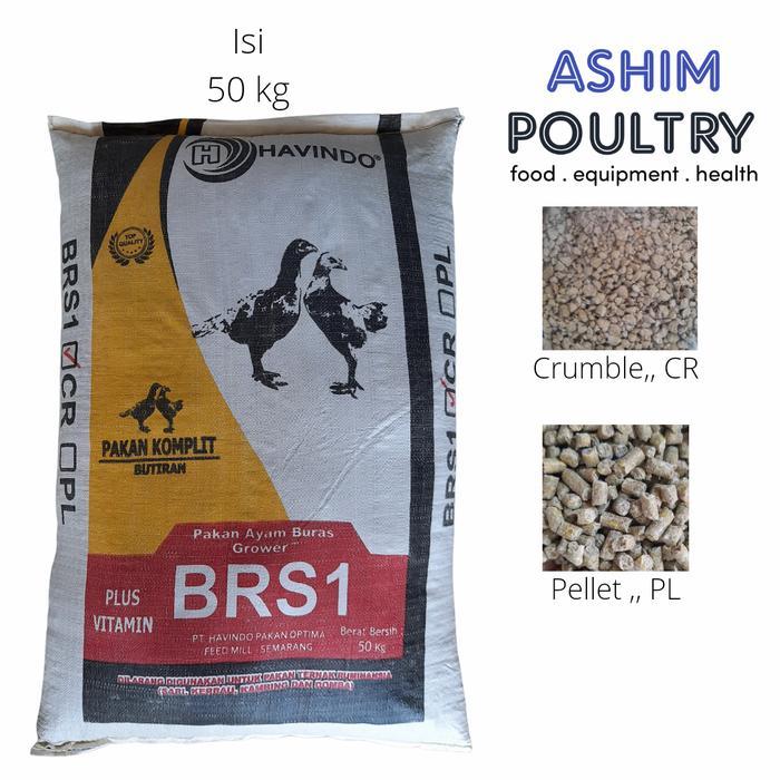 BRS pellet BRS crumble pakan ayam pedaging, pakan ayam grower 1 zak