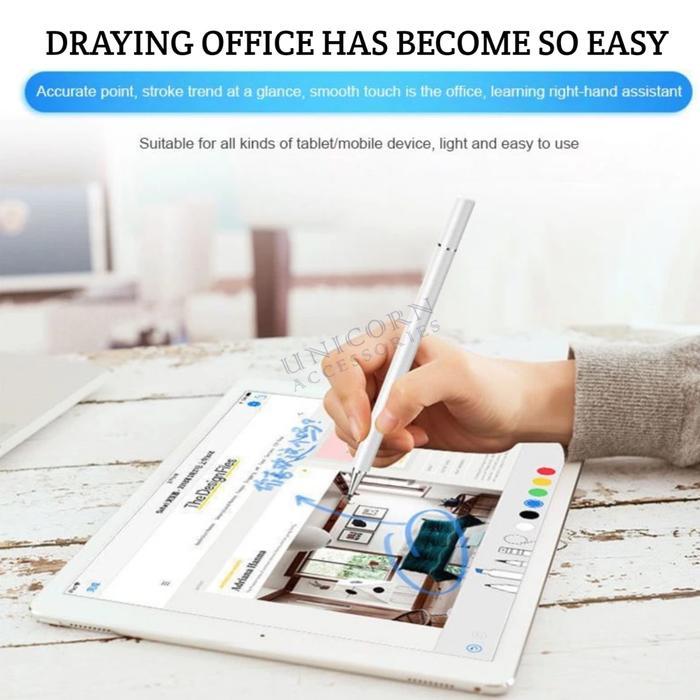 Stylus Pen 2 In 1 Pulpen Universal For Android/Ios/Windows/Tablet/Hp Gercep