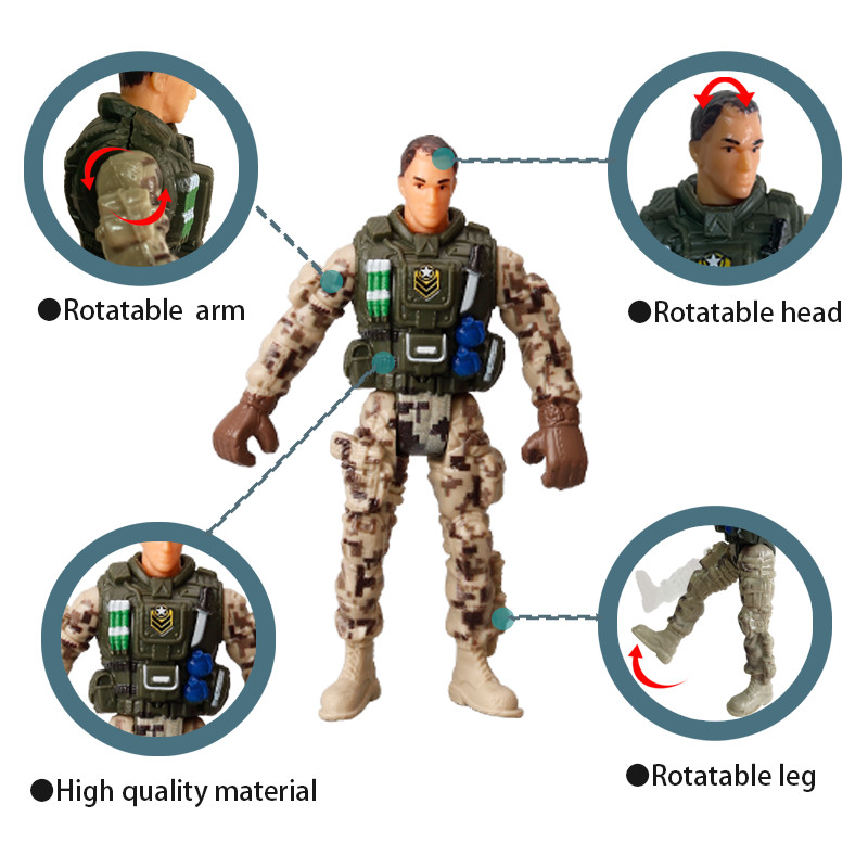 24Pcs/Set Army Men SWAT Team Special Forces Soldiers WWII War Game Action Figures Playset Military