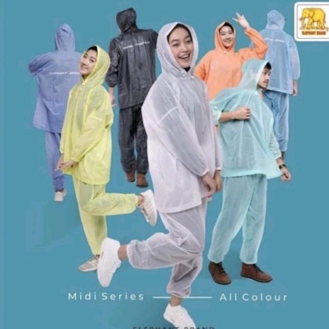 NEW - HAS HUJAN BAJU CELANA DEWSA MIDI ELEPHAN BRAND TERLARIS;TERMURAH PVC DAPAT DIGUNAKAN KEMBALI