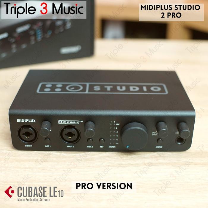MIDIPLUS Studio 2 Soundcard Recording Triple3music - Midiplus studio 2 pro black
