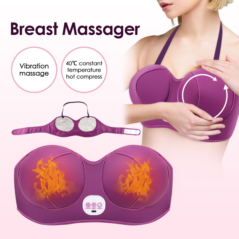 Electric Breast Massager Breast Enlargement Pump Massage Breast Lifting UP Lymphatic Drainage