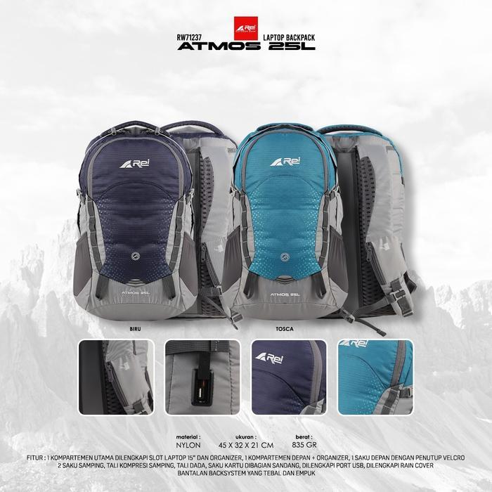 MURAH Tas Ransel Pria Atmos 25 Liter +USB Arei Outdoorgear