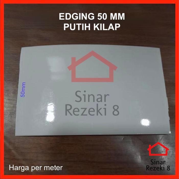 Edging HPL 188 50 mm Putih Glossy / Kilap 290 Doff Solid taco PVC List .