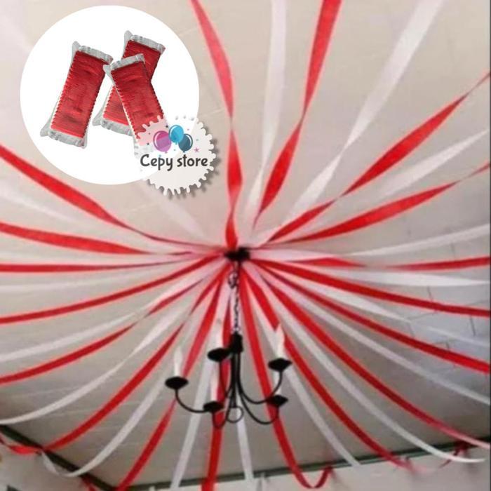 Kertas Krep / Kertas Krep Potong Merah Putih/ Kertas Krep Dirgahayu RI