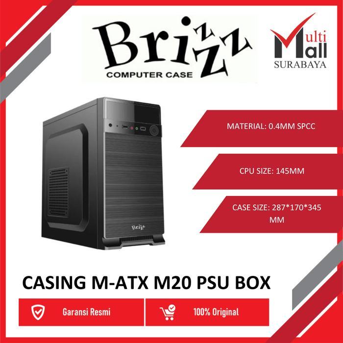 Casing Brizz Mini Casing Pc Atx Psu 500W, Casing Komputer Tbk