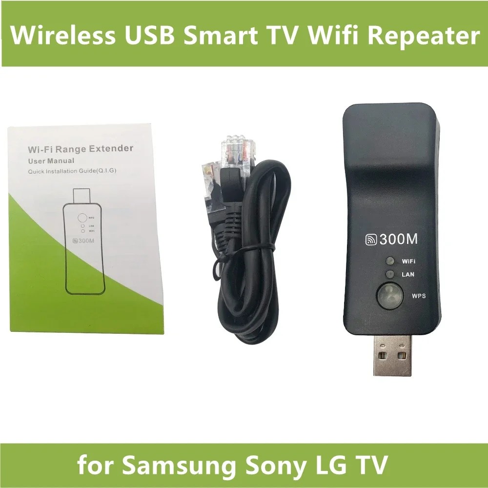 sale 300Mbps Wireless USB Smart TV Wifi Repeater Adapter TV Sticks Universal Ethernet Network Repeat